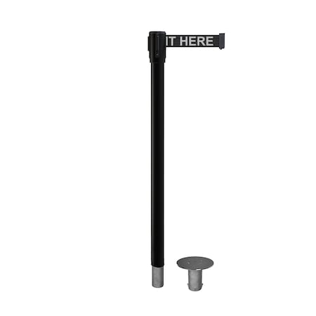 Retractable Belt Removable Stanchion, 2ft Black Post  9ft. Wait..Belt